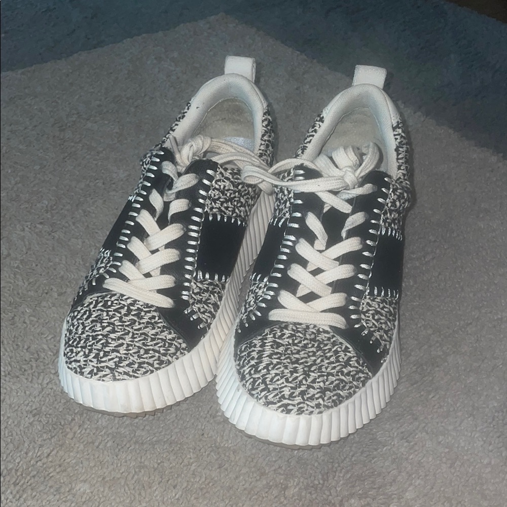Dolce Vita Black and White Sneakers